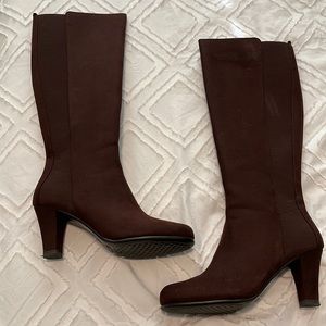 A2 by Aerosoles Brown Fabric Boots
